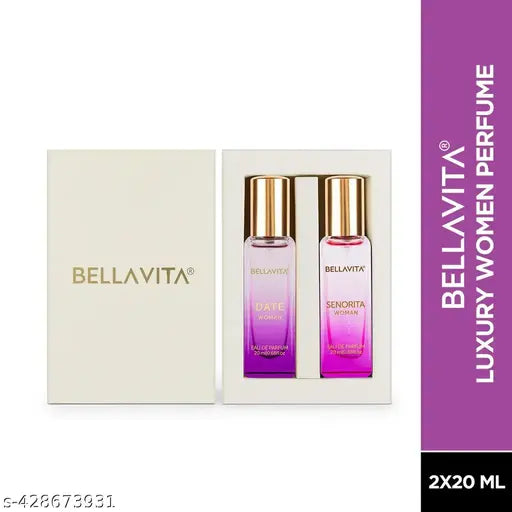 Bella Vita Luxury DATE+SENORITA Perfume Duo – A Perfect Gift Combo for Women (40ML | Pack of 2 x 20ML)